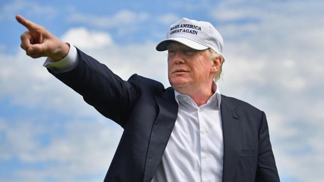 Donald Trump at the Trump International Golf Links in Aberdeen, Scotland. (Getty Images) Donald Trump at the Trump International Golf Links in Aberdeen, Scotland. (Getty Images)