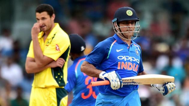 After Jadhav’s dismissal, MS Dhoni partnered with Hardik Pandya and Bhuvneshwar Kumar. (PTI) After Jadhav’s dismissal, MS Dhoni partnered with Hardik Pandya and Bhuvneshwar Kumar. (PTI)