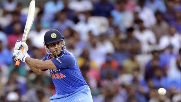 MS Dhoni in action during the first ODI between India and Australia at the MA Chidambaram Stadium, Chennai. (AP) MS Dhoni in action during the first ODI between India and Australia at the MA Chidambaram Stadium, Chennai. (AP)