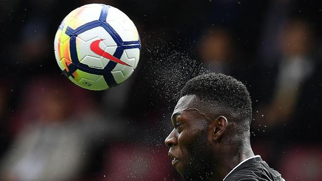 Crystal Palace's Dutch defender Timothy Fosu-Mensah heads the ball during the English Premier League football match between Burnley and Crystal Palace at Turf Moor in Burnley, north west England on September 10, 2017. (Paul Ellis / AFP) Crystal Palace's Dutch defender Timothy Fosu-Mensah heads the ball during the English Premier League football match between Burnley and Crystal Palace at Turf Moor in Burnley, north west England on September 10, 2017. (Paul Ellis / AFP)