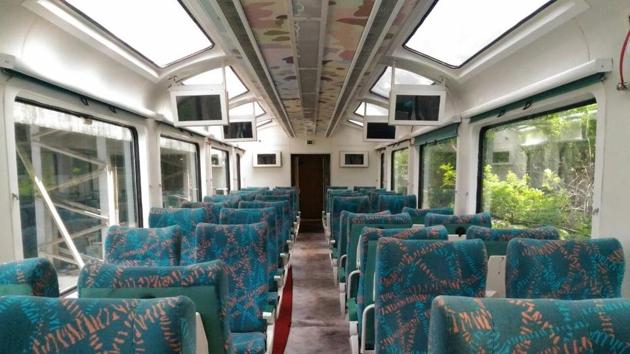 The Indian Railways’ Vistadome coach debuts on Monday. (Central Railway/Twitter) The Indian Railways’ Vistadome coach debuts on Monday. (Central Railway/Twitter)