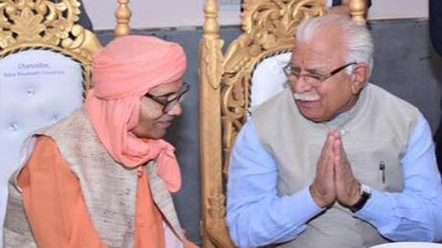 The Alwar bypoll has been necessitated following the demise of the sitting BJP MP Mahant Chandnath (left). (HT File Photo) The Alwar bypoll has been necessitated following the demise of the sitting BJP MP Mahant Chandnath (left). (HT File Photo)
