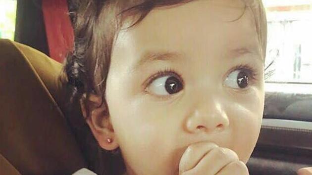 She is just turned one and she already has got her ears pierced!