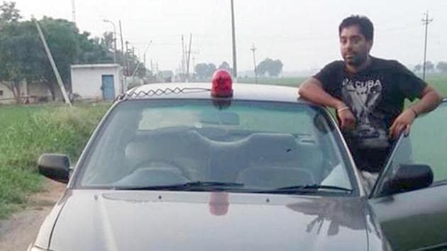 File photo of Jazzinder Singh Virk alias Garry, who is an accused in the kidnapping of an assistant professor from Guru Nanak Dev University.(Facebook)