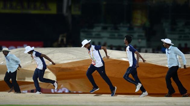 The first India vs Australia ODI in Chennai was rain-affected which led to loss of overs. (AFP) The first India vs Australia ODI in Chennai was rain-affected which led to loss of overs. (AFP)