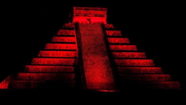 Night view of Kukulkan pyramid in ancient Mayan city Chichen Itza, Mexico. Mexico became the eighth most-visited country in the world last year, according to the World Tourism Organization, with 35 million international arrivals who spent some $19.6 billion.(Shutterstock)