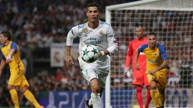 Cristiano Ronaldo struck twice for Real Madrid C.F. in his only appearance since the ban, in a comfortable 3-0 win over Apoel Nicosia, in the Champions League last Wednesday. (REUTERS) Cristiano Ronaldo struck twice for Real Madrid C.F. in his only appearance since the ban, in a comfortable 3-0 win over Apoel Nicosia, in the Champions League last Wednesday. (REUTERS)