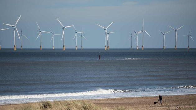 An off-shore wind farm.(AFP)