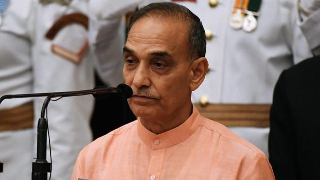 Satyapal Singh takes oath during the swearing-in ceremony of new ministers at the Rashtrapati Bhavan in New Delhi on September 3, 2017.(AFP File Photo)