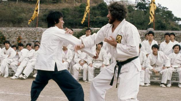 Bob Wall fighting Bruce Lee in Enter The Dragon (1973)(Provided by Bob Wall)