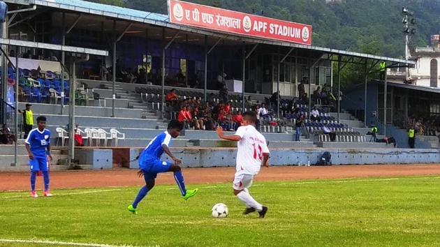 India defeated Palestine 3-0 in the AFC U-16 Championship Qualifiers at the Halchowk Stadium in Kathmandu on Wednesday. (AIFF) India defeated Palestine 3-0 in the AFC U-16 Championship Qualifiers at the Halchowk Stadium in Kathmandu on Wednesday. (AIFF)