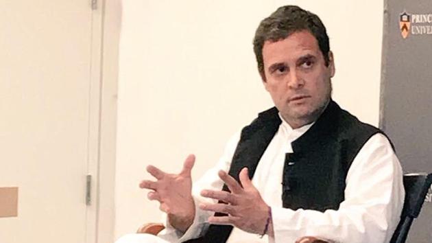 In an hour-long discussion at princeton University, Rahul Gandhi said the biggets challenge India faced is of job creation. (Congress Twitter handle) In an hour-long discussion at princeton University, Rahul Gandhi said the biggets challenge India faced is of job creation. (Congress Twitter handle)