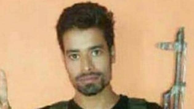 Hizbul Mujahideen militant Aadil Ahmad.(ANI Twitter)