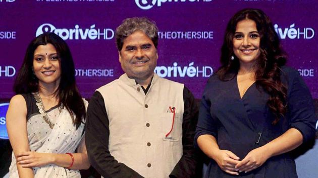 Konkana Sen Sharma, Vishal Bhardwaj and Vidya Balan attend Feel the Other Side of Cinema in Mumbai on Tuesday. (PTI) Konkana Sen Sharma, Vishal Bhardwaj and Vidya Balan attend Feel the Other Side of Cinema in Mumbai on Tuesday. (PTI)