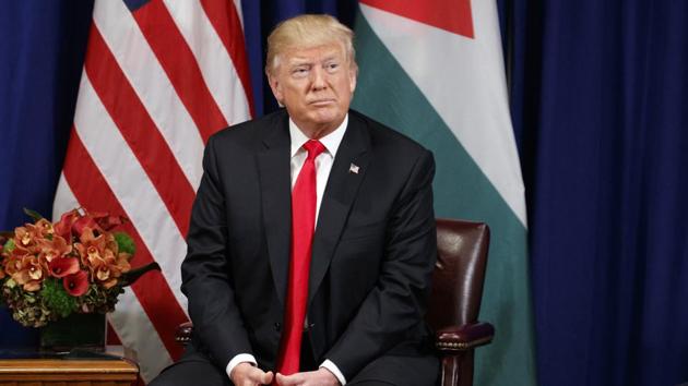 President Donald Trump listens during a meeting with Jordan's King Abdullah II at the Palace Hotel during the United Nations General Assembly, Wednesday, Sept. 20, 2017, in New York. (AP Photo) President Donald Trump listens during a meeting with Jordan's King Abdullah II at the Palace Hotel during the United Nations General Assembly, Wednesday, Sept. 20, 2017, in New York. (AP Photo)
