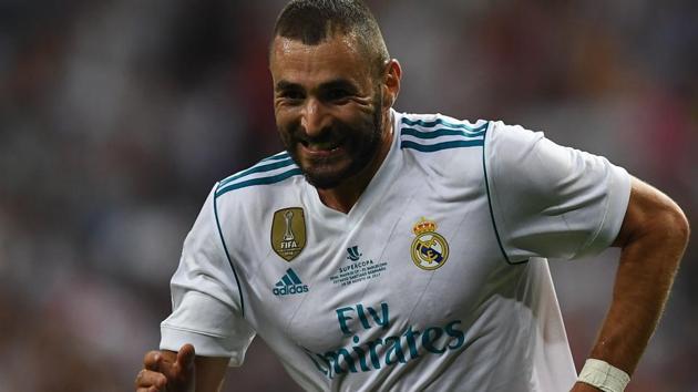 Real Madrid C.F.'s French forward Karim Benzema has won 14 trophies, including three Champions League and two La Liga titles, since joining from Lyon in 2009.(AFP)