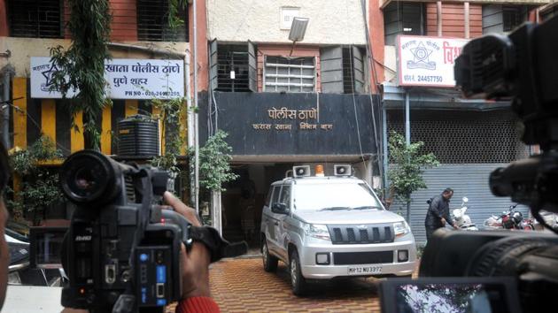 The Faraskhana police station building also houses the Vishrambaug police station.(HT PHOTO)