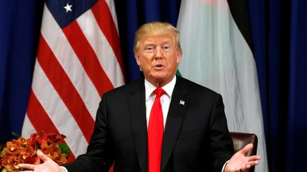 U.S. President Donald Trump speaks during his meeting with Palestinian President Mahmoud Abbas during the U.N. General Assembly in New York, U.S., September 20, 2017.(REUTERS Photo) U.S. President Donald Trump speaks during his meeting with Palestinian President Mahmoud Abbas during the U.N. General Assembly in New York, U.S., September 20, 2017.(REUTERS Photo)