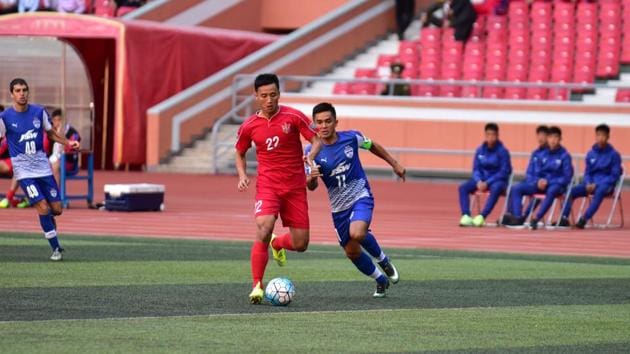Sunil Chhetri-led Bengaluru FC defeated North Korean team 4.25 SC in AFC Cup interzonal semi-finals. (Bengaluru FC) Sunil Chhetri-led Bengaluru FC defeated North Korean team 4.25 SC in AFC Cup interzonal semi-finals. (Bengaluru FC)