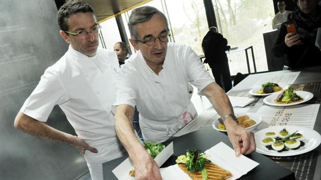 French chef Michel Bras and his son Sebastien. (AFP) French chef Michel Bras and his son Sebastien. (AFP)