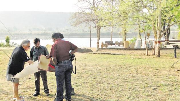 Then Union minister Jairam Ramesh studying the proposed Ken-Betwa river link project during a trip to Panna tiger reserve in 2011. (File) Then Union minister Jairam Ramesh studying the proposed Ken-Betwa river link project during a trip to Panna tiger reserve in 2011. (File)