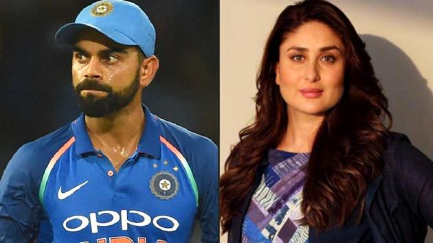 Kareena Kapoor revealed in a recent interview that she loves the way Indian cricket team skipper Virat Kohli plays the game.(HT Photo)