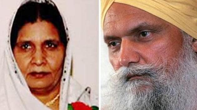 Jassi’s mother Malkiat Kaur and uncle Surjeet Singh.(HT File)