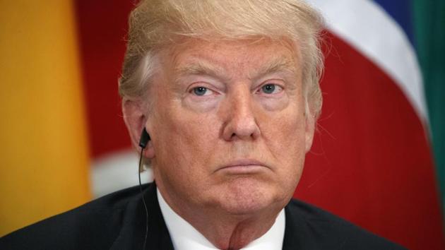 President Donald Trump at a luncheon with African leaders at the Palace Hotel during the United Nations General Assembly on September 20, 2017.