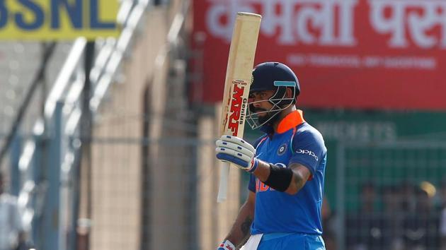 Virat Kohli slammed his 45th fifty and his sixth against Australia. (BCCI) Virat Kohli slammed his 45th fifty and his sixth against Australia. (BCCI)