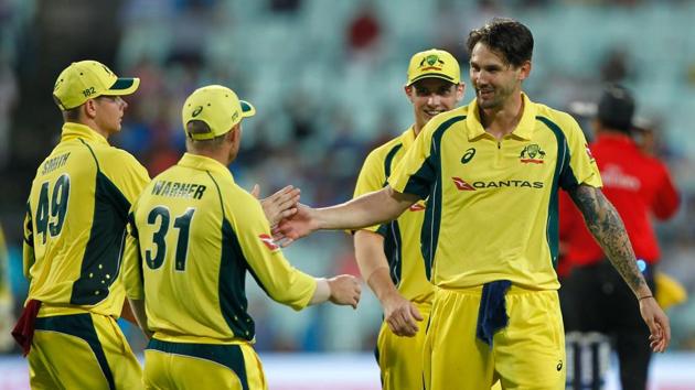 Kane Richardson picked up three wickets as India were bowled out for 252 at the end of 50 overs. (BCCI) Kane Richardson picked up three wickets as India were bowled out for 252 at the end of 50 overs. (BCCI)