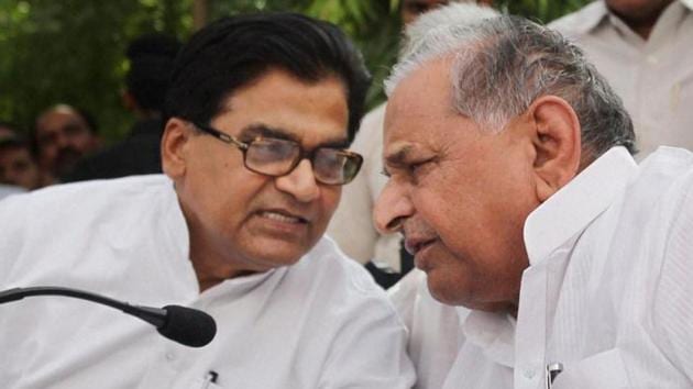 Mulayam Singh with Ram Gopal Yadav at a press conference in New Delhi. (File Photo) Mulayam Singh with Ram Gopal Yadav at a press conference in New Delhi. (File Photo)