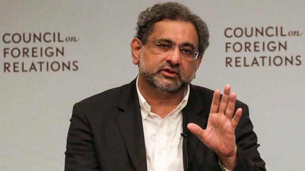Pakistani Prime Minister Shahid Khaqan Abbasi answers a question during the panel discussion with the Council on Foreign Relations in Manhattan, New York.(REUTERS) Pakistani Prime Minister Shahid Khaqan Abbasi answers a question during the panel discussion with the Council on Foreign Relations in Manhattan, New York.(REUTERS)