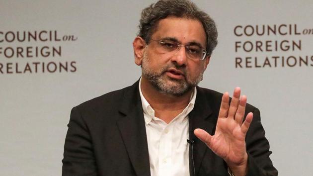 Pakistani prime minister Shahid Khaqan Abbasi answers a question during a panel discussion with the Council on Foreign Relations in Manhattan, New York.(REUTERS)