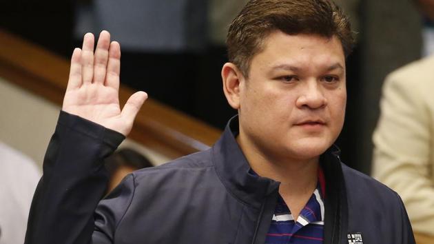 File photo of Paolo Duterte, the eldest son of Philippine President Rodrigo Duterte taking oath in the senate probe in Pasay city, southeast of Manila. (AP) File photo of Paolo Duterte, the eldest son of Philippine President Rodrigo Duterte taking oath in the senate probe in Pasay city, southeast of Manila. (AP)