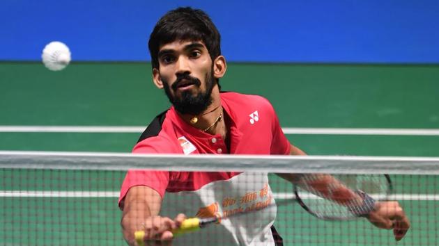 Kidambi Srikanth lost to Viktor Axelsen in their men’s singles quarterfinal match at the Japan Open Superseries badminton in Tokyo on Friday.(AFP)
