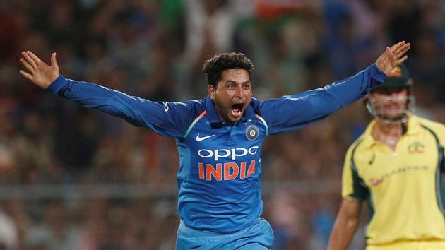 Kuldeep Yadav took a hat-trick to help India defeat Australia by 50 runs in the second ODI Kolkata and go 2-0 up in five-match series. (REUTERS) Kuldeep Yadav took a hat-trick to help India defeat Australia by 50 runs in the second ODI Kolkata and go 2-0 up in five-match series. (REUTERS)