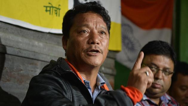An upswing in violence was observed also on June 15, when government forces raided the homes and offices of members of GJM including its chief Bimal Gurung who had been in hiding. Protesters in response set ablaze government buildings and vehicles and a World Heritage Site train station in Darjeeling. (Diptendu Dutta / AFP) An upswing in violence was observed also on June 15, when government forces raided the homes and offices of members of GJM including its chief Bimal Gurung who had been in hiding. Protesters in response set ablaze government buildings and vehicles and a World Heritage Site train station in Darjeeling. (Diptendu Dutta / AFP)