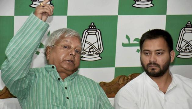RJD Chief Lalu Prasad addressing a press conference with former Bihar deputy CM Tejashwi Yadav in Patna on September 12, 2017. (PTI File Photo) RJD Chief Lalu Prasad addressing a press conference with former Bihar deputy CM Tejashwi Yadav in Patna on September 12, 2017. (PTI File Photo)