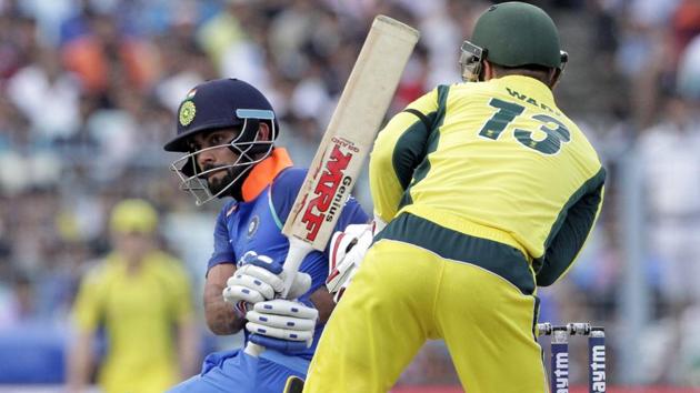India skipper Virat Kohli clashed with Australian wicketkeeper Matthew Wade during the 2nd ODI in Kolkata on Thursday. (AP) India skipper Virat Kohli clashed with Australian wicketkeeper Matthew Wade during the 2nd ODI in Kolkata on Thursday. (AP)