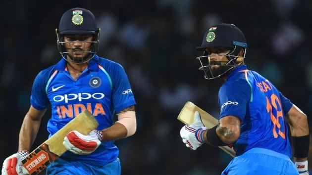 Indian cricket Virat Kohli with Manish Pandey, who comes in at No 4 in the ODIs. While Shikhar Dhawan, Rohit Sharma -- the regular openers -- and Kohli at No 3, generally give India a solid start, the middle order has been iffy and has on my occasions shown signs of being weak, including in the ongoing series vs Australia cricket team. (AFP) Indian cricket Virat Kohli with Manish Pandey, who comes in at No 4 in the ODIs. While Shikhar Dhawan, Rohit Sharma -- the regular openers -- and Kohli at No 3, generally give India a solid start, the middle order has been iffy and has on my occasions shown signs of being weak, including in the ongoing series vs Australia cricket team. (AFP)