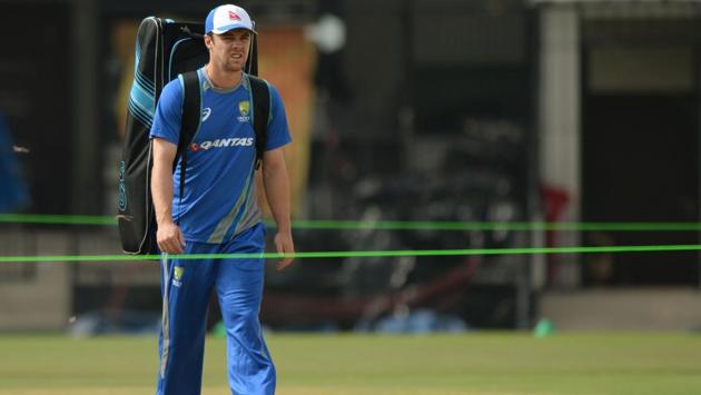 Australian cricketer Travis Head arrives for a training session at the Holkar Stadium in Indore on September 23, 2017.  (AFP) 