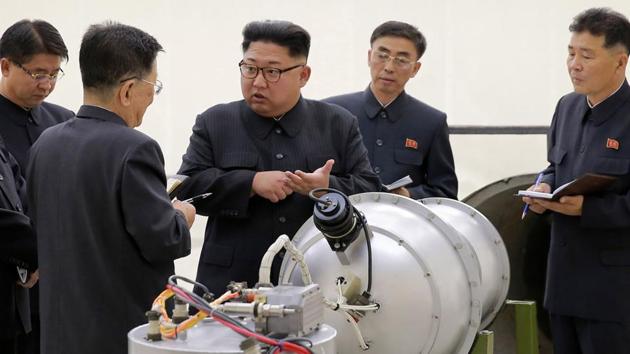 North Korean leader Kim Jong Un, center, at an undisclosed location in North Korea. (AP File Photo) North Korean leader Kim Jong Un, center, at an undisclosed location in North Korea. (AP File Photo)