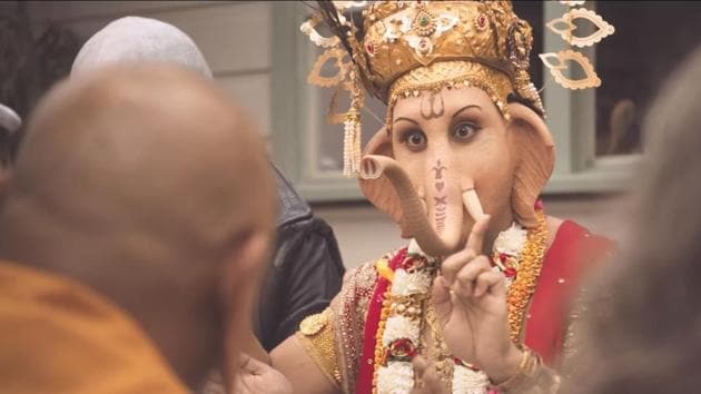 A recent ad campaign in Australia advertising lamp consumption features Hindu deity Lord Ganesha. (Videograb)