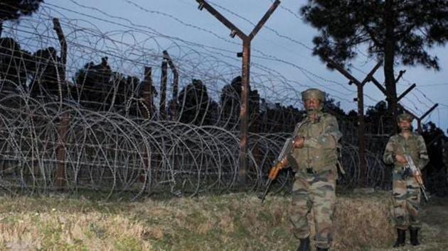 Indian Army jawans patrolling at the Line of Control (LOC) in Poonch district of Jammu and Kashmir.(PTI File Photo)