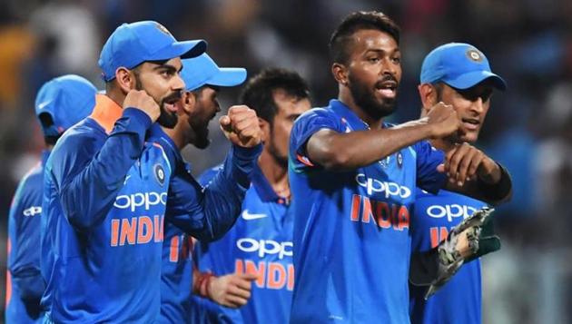 Hardik Pandya’s 78 gave Virat Kohli-led India a five-wicket win over Australia in the Indore ODI.(AFP)