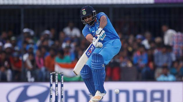 Rohit Sharma in action during the 3rd One Day International between India and Australia at the Holkar Stadium in Indore.(REUTERS) Rohit Sharma in action during the 3rd One Day International between India and Australia at the Holkar Stadium in Indore.(REUTERS)