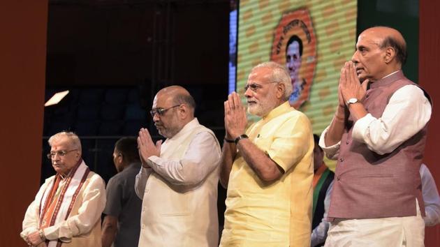 Bharatiya Janata Party national executive meeting underway in New Delhi on Monday. (Twitter) Bharatiya Janata Party national executive meeting underway in New Delhi on Monday. (Twitter)