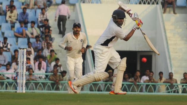 Prithvi Shaw hit a century on the opening day of the Duleep Trophy final on Monday. (HT Photo) Prithvi Shaw hit a century on the opening day of the Duleep Trophy final on Monday. (HT Photo)