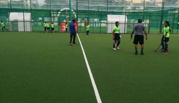 St Andrew’s High School, Bandra, has four FIFA-approved football turfs.(HT)