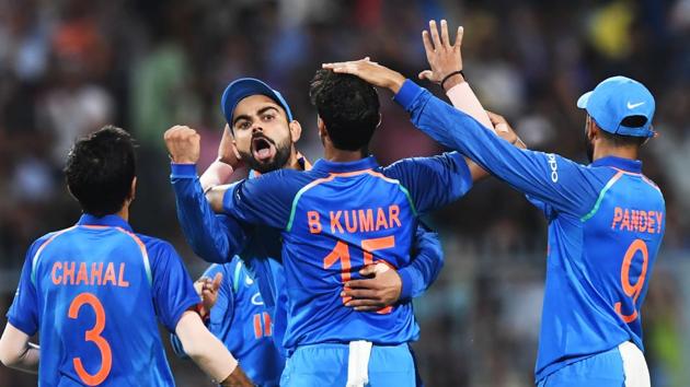 India have been in impressive form under Virat Kohli’s captaincy. They have become the No. 1 ODI side after beating Australia in the third ODI in Indore on Sunday.(AFP)